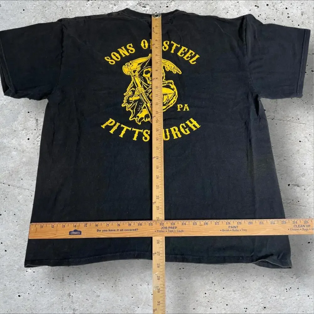 Sons Of Steel Pittsburgh Graphic Tee Faded‎ Size XL